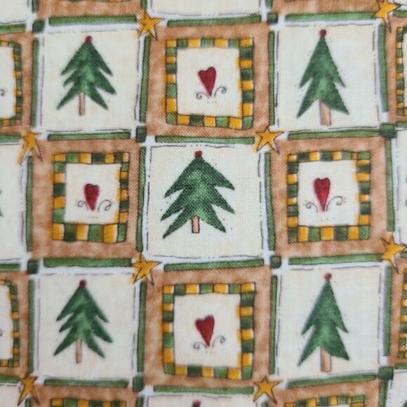 Vintage Christmas Holiday Accent Pillow Handmade Machine Stitch Christmas Fabric - Picture 10 of 10